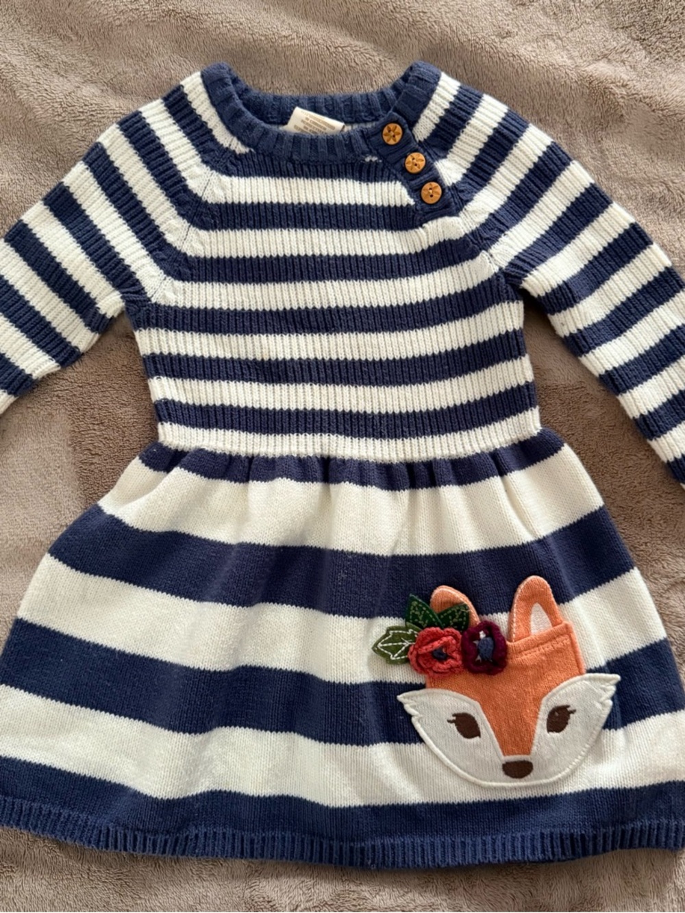 Cynthia Rowley Navy & White Striped Knit Sweater